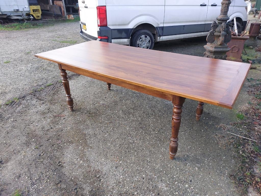 Houten Eettafel ongeveer 100 jaar oud.  238 x105 cm, Ophalen