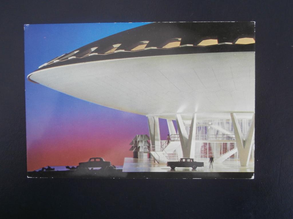 NL 1966; Ansichtkaart Evoluon Eindhoven LEES, Verzamelen, Ansichtkaarten | Nederland, Gelopen, Noord-Brabant, 1960 tot 1980, Verzenden