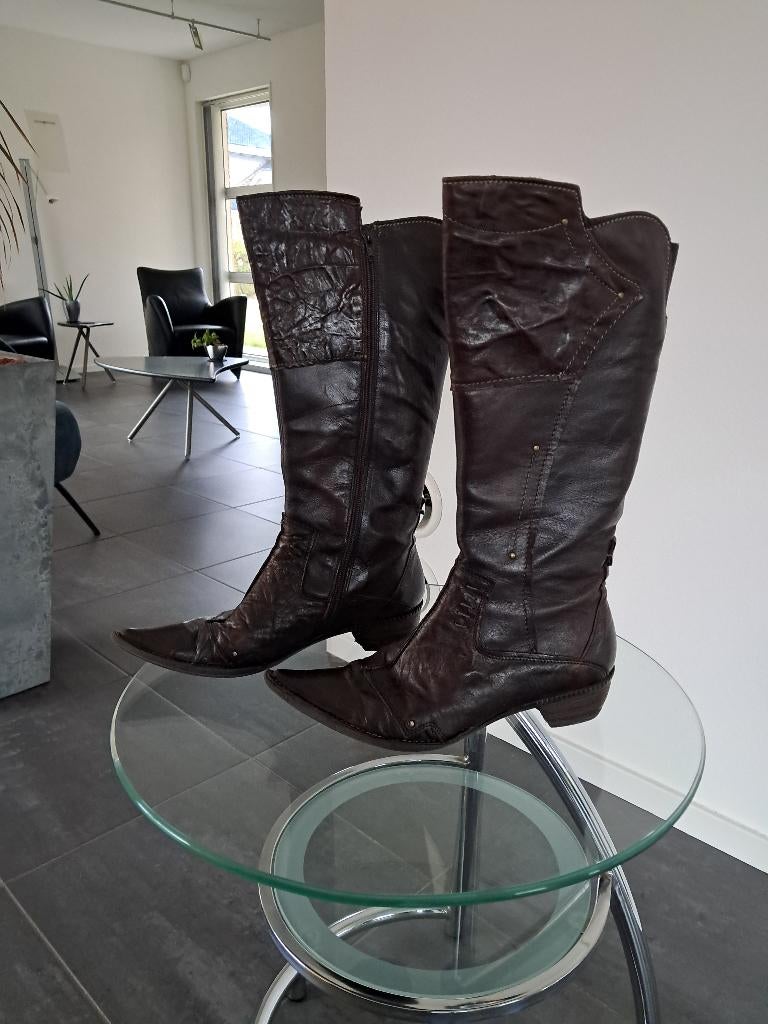 Cowboy laars bruin, Hoge laarzen, Bruin, Ophalen of Verzenden, Gedragen