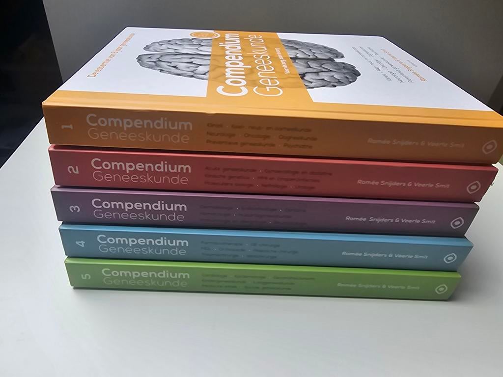 Compendium Geneeskunde deel 1 t/m 5, Romée Snijders & Veerle Smit, Ophalen of Verzenden, Beta, WO