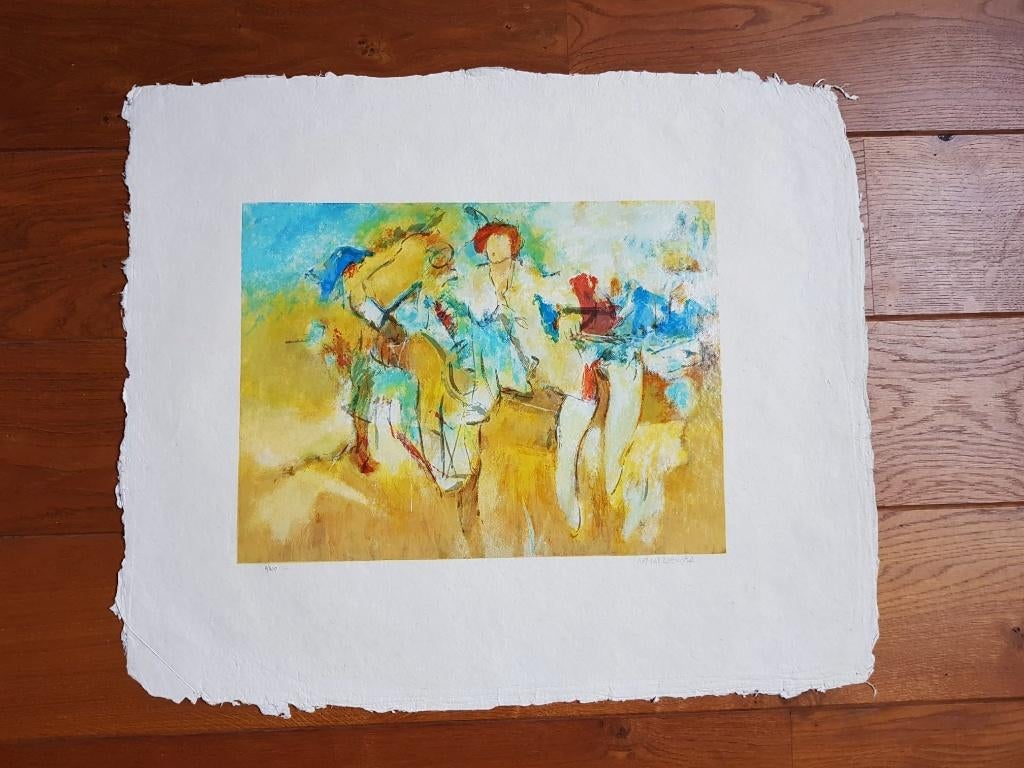 Arthur Bernard - Zeefdruk, Laying woman, Antiek en Kunst, Ophalen of Verzenden