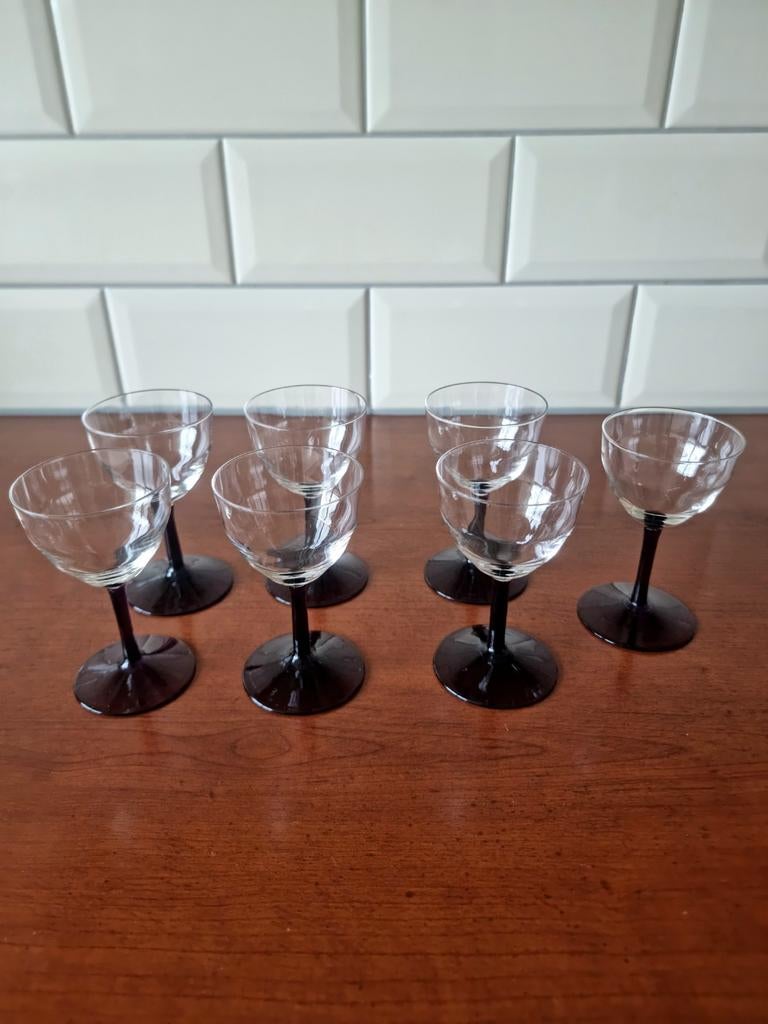 Rozendaal Kristalunie glazen Logos, Ophalen of Verzenden, Gebruikt, Borrel- of Shotglas