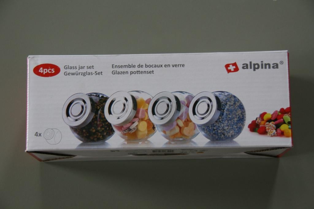 glazen voorraad potten set, Huis en Inrichting, Keuken | Potten en Pannen, Ophalen of Verzenden, Nieuw, Overige materialen, Pot, Bus of Blik