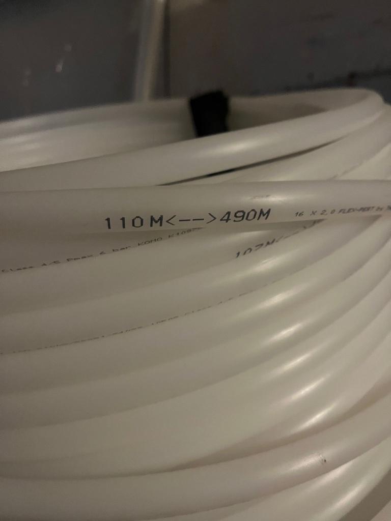 110 meter vloerverwarmingsbuis 16 x 20 mm, Ophalen, Minder dan 30 cm, Overige typen, Nieuw