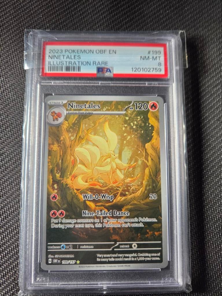 Obsidian Flames , Ninetales graded, Hobby en Vrije tijd, Verzamelkaartspellen | Pokémon, Ophalen of Verzenden, Zo goed als nieuw