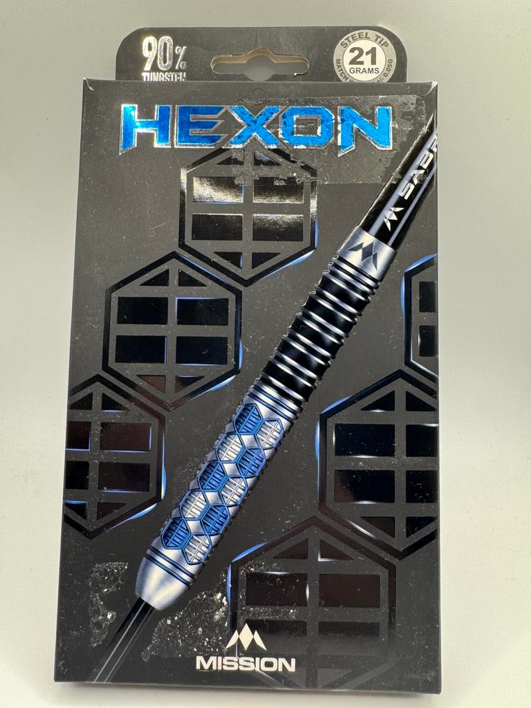 Mission Hexon Blue 21 Gram Dartpijlen, Ophalen of Verzenden, Zo goed als nieuw, Nvt, Pijlen
