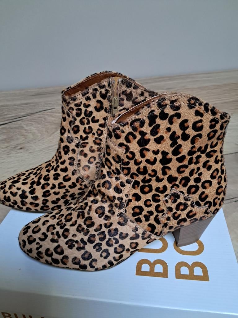 Enkellaarsjes panterprint Bull Boxer, Kleding | Dames, Schoenen, Ophalen of Verzenden, Nieuw, Bruin