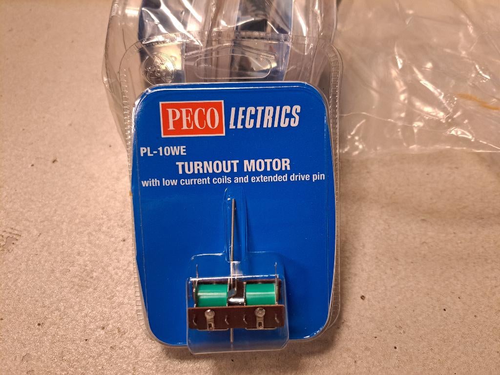 Peco Wisselaandrijving met lange pin PL-10WE (nieuw), Overige merken, Gelijkstroom of Wisselstroom, Overige typen, Nieuw