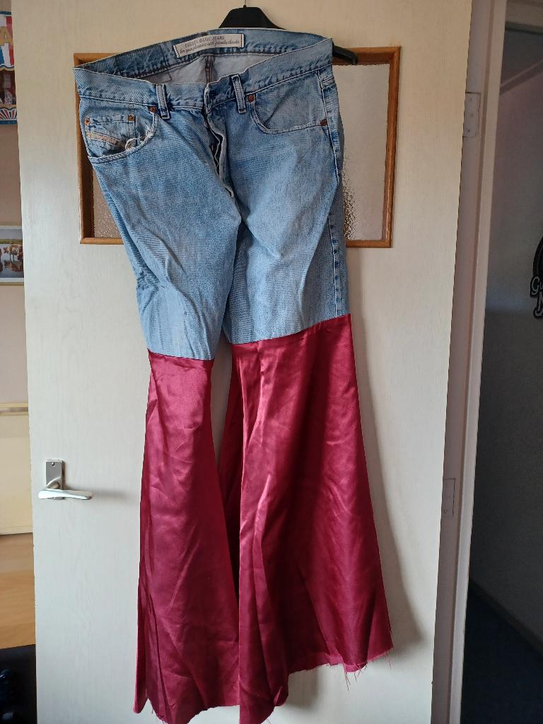 Flower Power broek heren, Maat 48/50 (M), Ophalen of Verzenden, Kleding, Gedragen