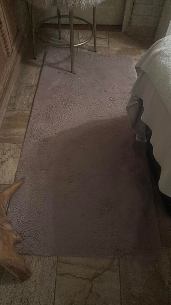 Velvet roze vloerkleed loper, Ophalen of Verzenden, Gebruikt, 75 m² of meer, Tapijt