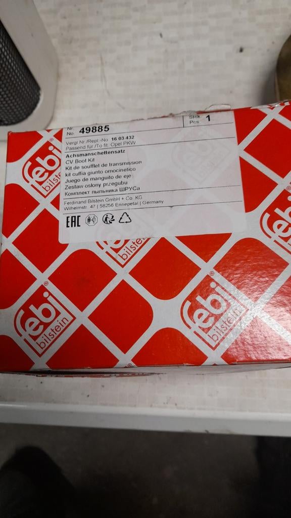 Stofhoes Homokineet Universeel - Nieuw in Verpakking, Ophalen, Nieuw, Universele onderdelen