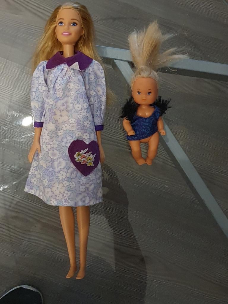Mattel barbie en kind samen 5euro, Ophalen of Verzenden, Pop