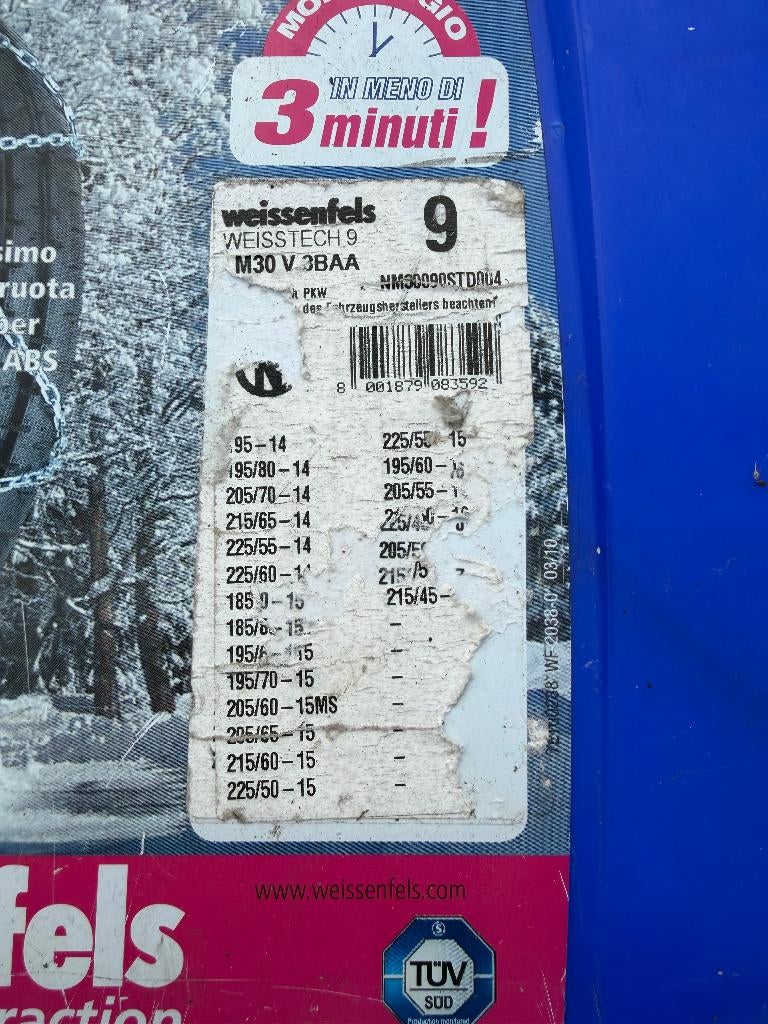 sneeuwketting, Auto diversen, Sneeuwkettingen, Zo goed als nieuw, Ophalen