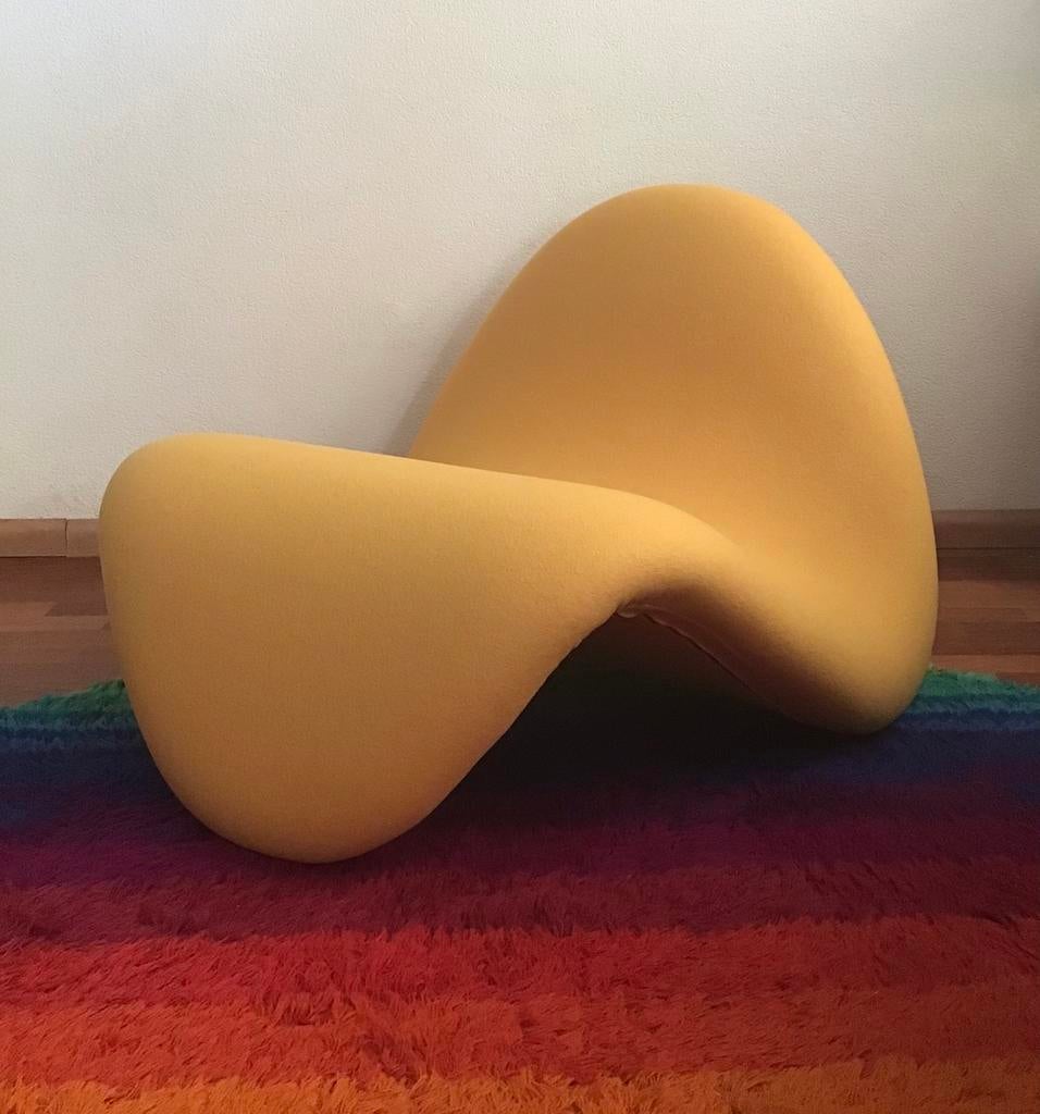 Artifort Tonque Pierre Paulin 1967 model 1e versie F577, Huis en Inrichting, Fauteuils, Zo goed als nieuw, Stof, 75 tot 100 cm