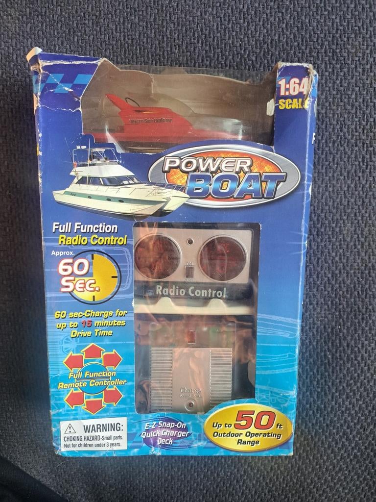 Vintage  power boot speelgoed met afstandsbediening pt356, Antiek en Kunst, Antiek | Speelgoed, Ophalen of Verzenden