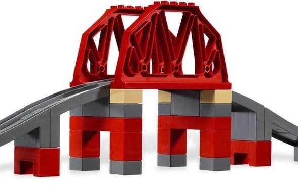 Duplo brug 10872 set - incl. uitbreiding rode boogbrug 3774, Ophalen, Overige thema's, Compleet, Zo goed als nieuw