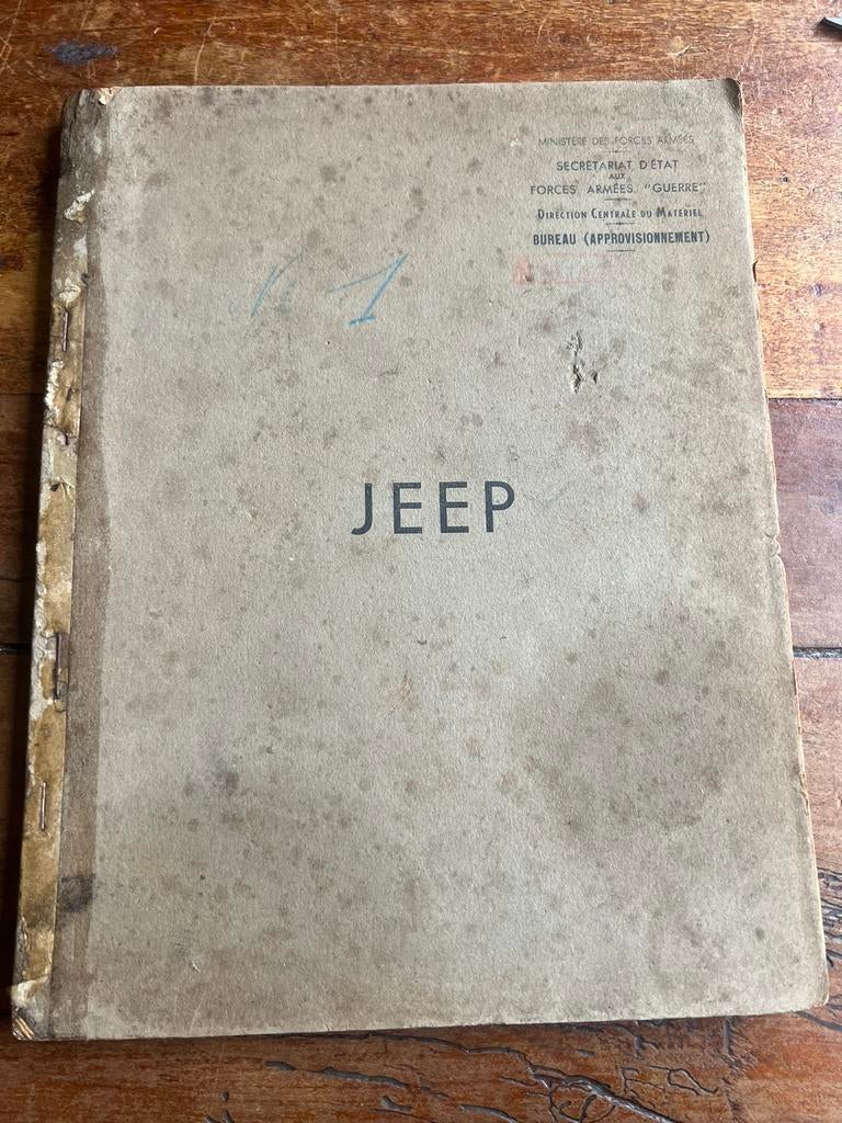 Amerikaanse Willys GPW Jeep Onderdelen catalogus Frans 1948, Ophalen of Verzenden, Nederland