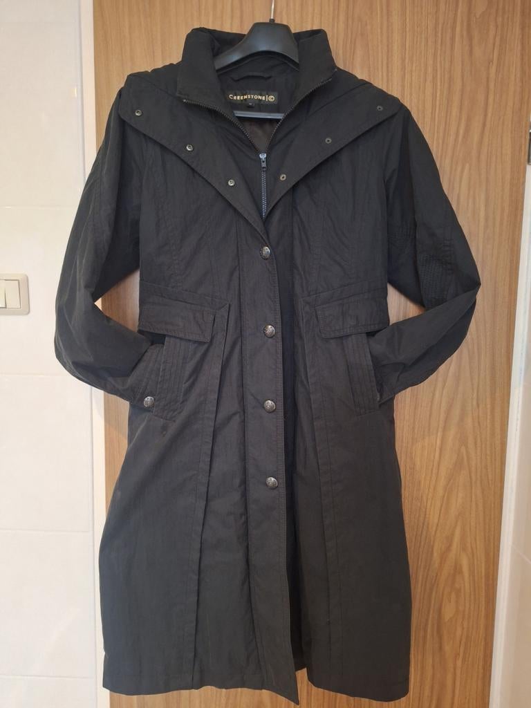 Creenstone zwarte lange dames winterjas, mt 40, Kleding | Dames, Jassen | Winter, Maat 38/40 (M), Zwart, Creenstone, Ophalen of Verzenden