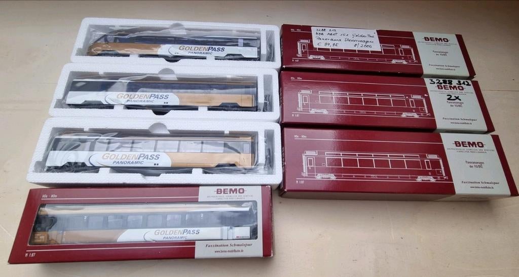 Bemo treinset MOB Golden Pass, Overige merken, Gelijkstroom, Ophalen of Verzenden, Gebruikt