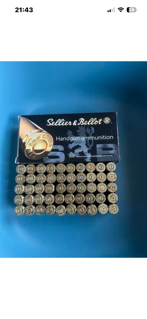 9 mm lege hulzen zonder gevaarlijke stoffen. Per 50 stuks., Ophalen of Verzenden, Landmacht, Nederland, Hulzen of Bodemvondsten