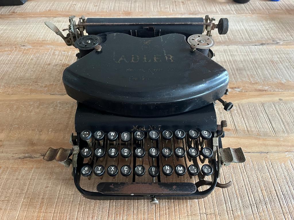 Antieke typemachine – Adler Model 7 (begin 20e eeuw), Diversen, Typemachines, Ophalen, Gebruikt