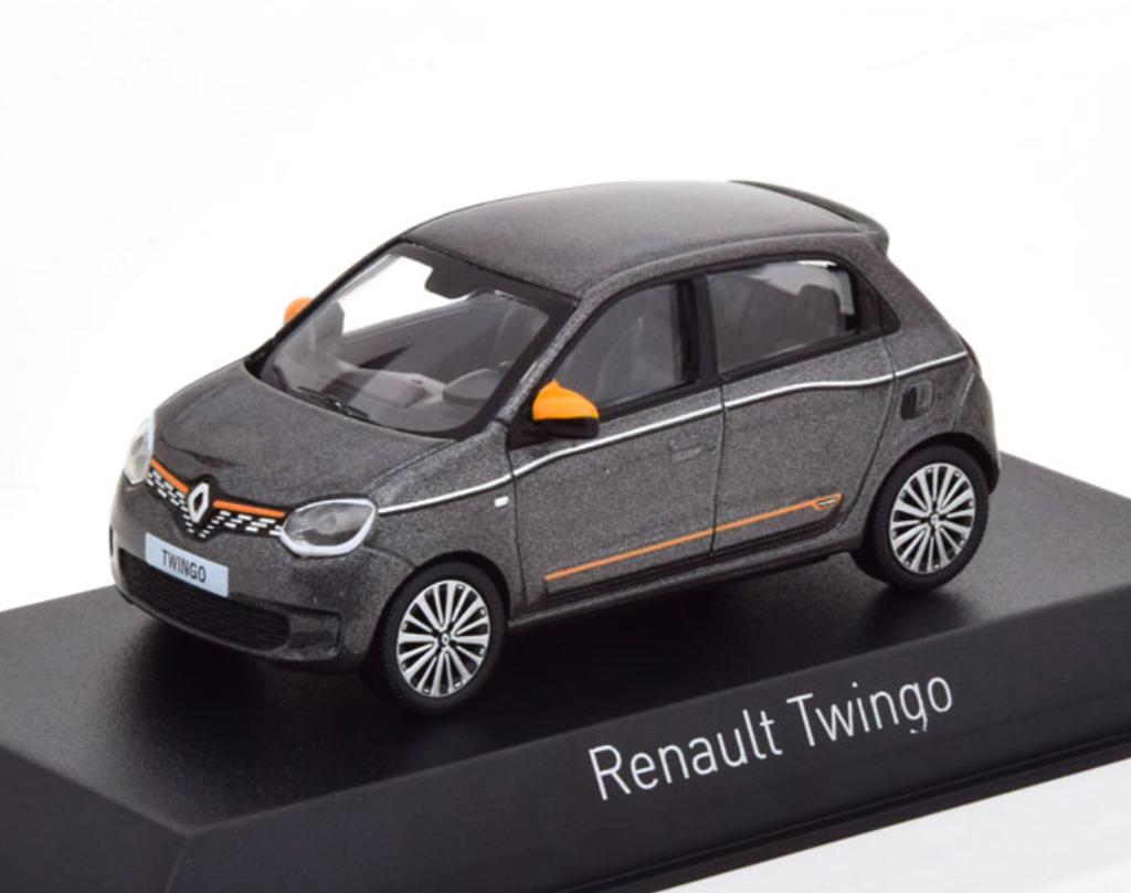 RENAULT TWINGO 2019 Grijs / Oranje 1/43 Norev ref: 517418, Verzenden, Nieuw, Auto, Norev