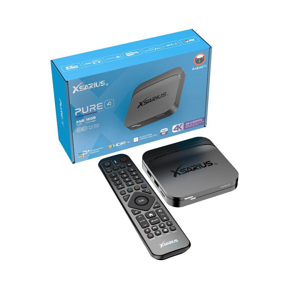 NIEUWE XSARIUS PURE 4 - IPTV Ontvanger Box, Ophalen of Verzenden, Nieuw, HDMI, Minder dan 500 GB