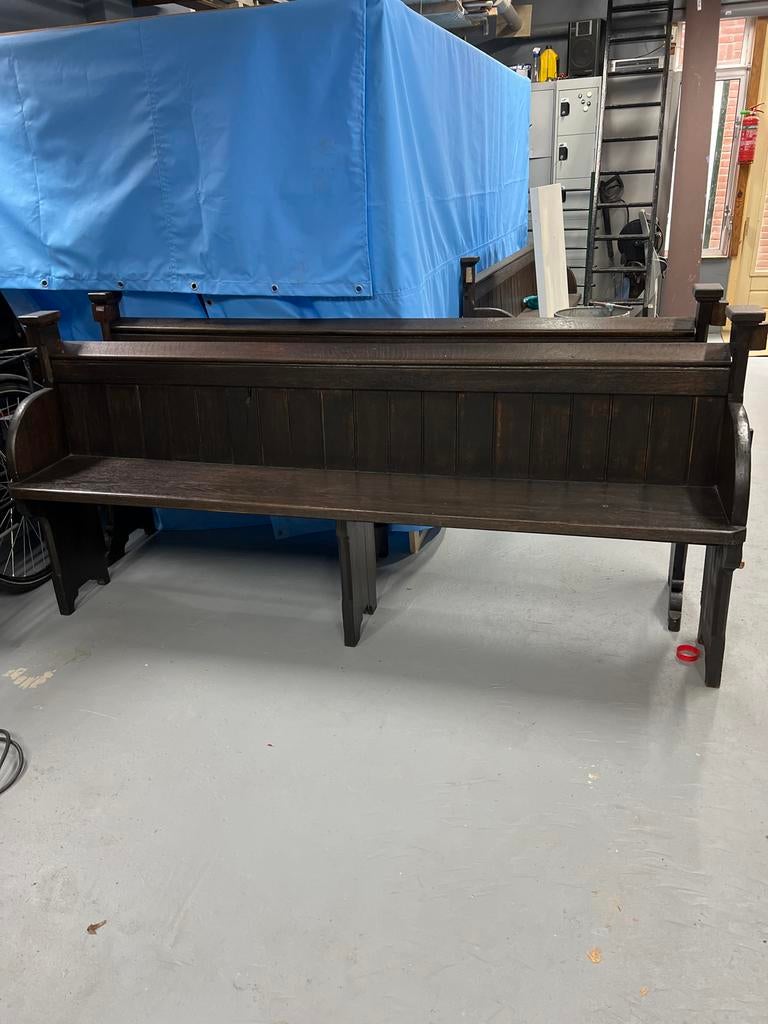 Oude kerkbanken 2 meter eikenhout, Antiek en Kunst, Antiek | Meubels | Stoelen en Banken, Ophalen