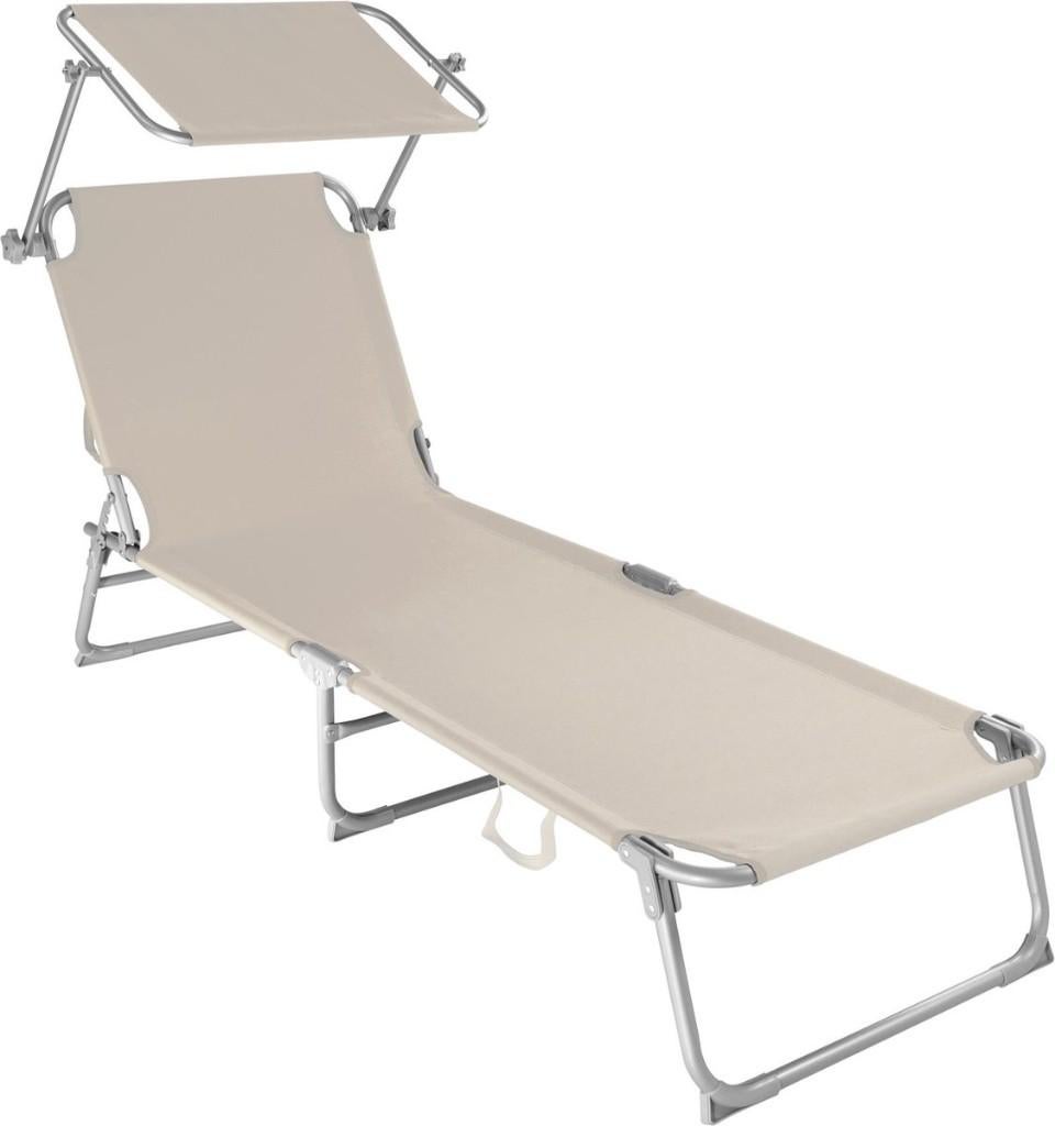 Nieuw TecTake ligbed beige, Ophalen, Nieuw, Aluminium, Inklapbaar