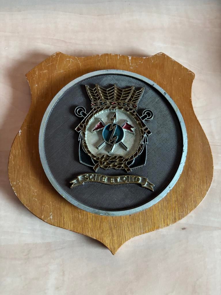 Schildje marine verbindingsdienst, Verzamelen, Militaria | Algemeen, Verzenden, Marine, Nederland, Overige typen