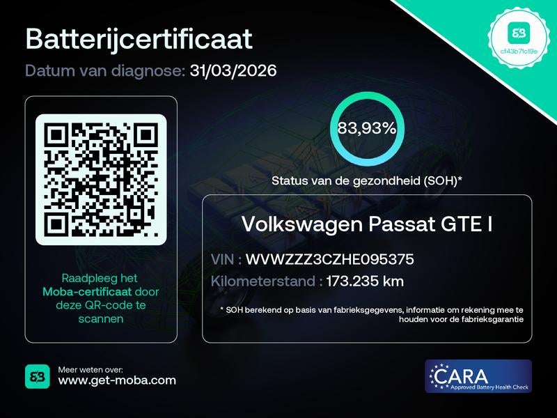 Volkswagen Passat Variant 1.4 TSI GTE Connected Series|Navi|, Zwart, Hybride Elektrisch/Benzine, 1600 kg, 93 €/maand