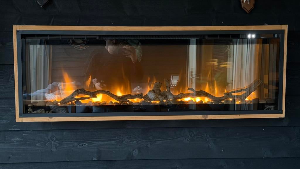 Dimplex elektrische haard met verwarming en kleuropties, Huis en Inrichting, Haarden, Ophalen, Zo goed als nieuw, Inbouwhaard