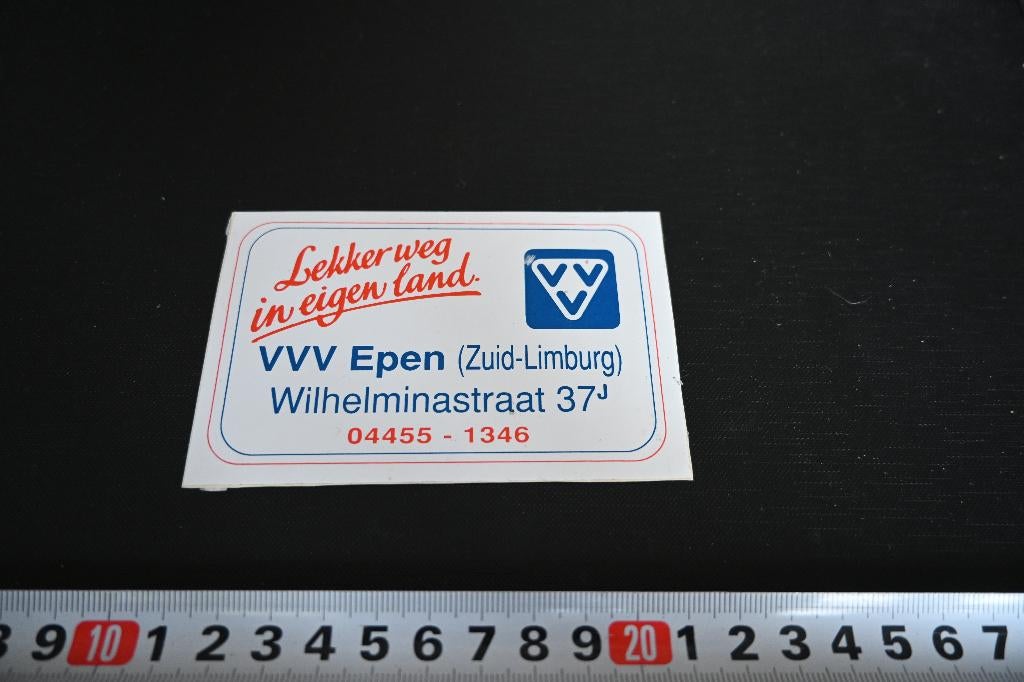 sticker VVV Epen ( Zuid-Limburg ) Lekker weg in eigenland, Ophalen, Zo goed als nieuw