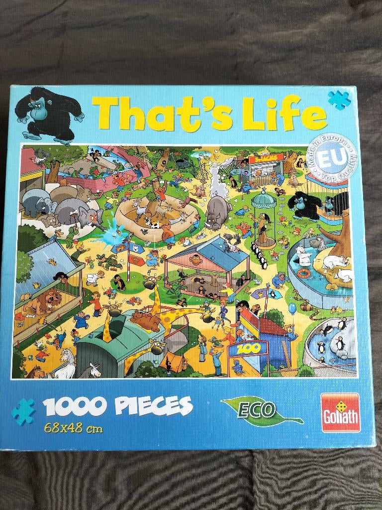 That's Life puzzel Zoo / dierentuin (1000 stukjes), Ophalen of Verzenden, 500 t/m 1500 stukjes, Zo goed als nieuw