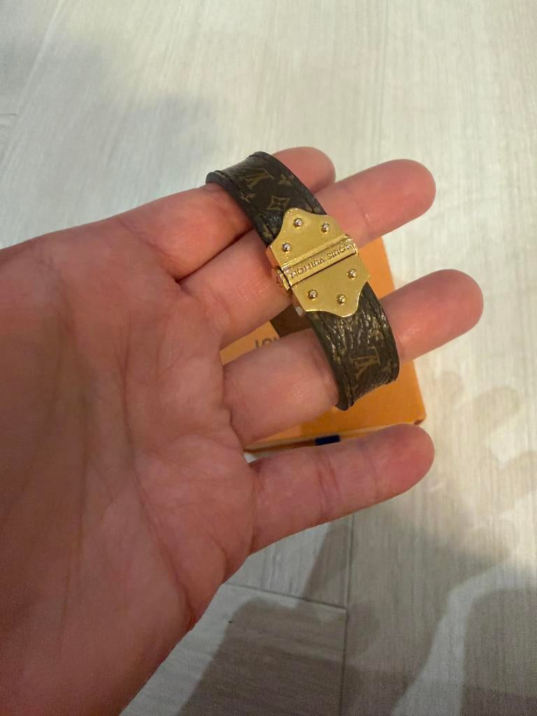 Louis vuitton armbandje, Ophalen, Nieuw, Bruin, Leer