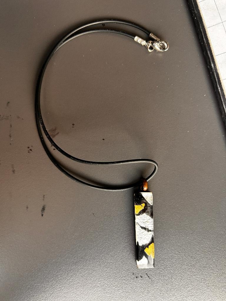 murano halsketting, Zwart, Ophalen of Verzenden, Zo goed als nieuw, Overige materialen