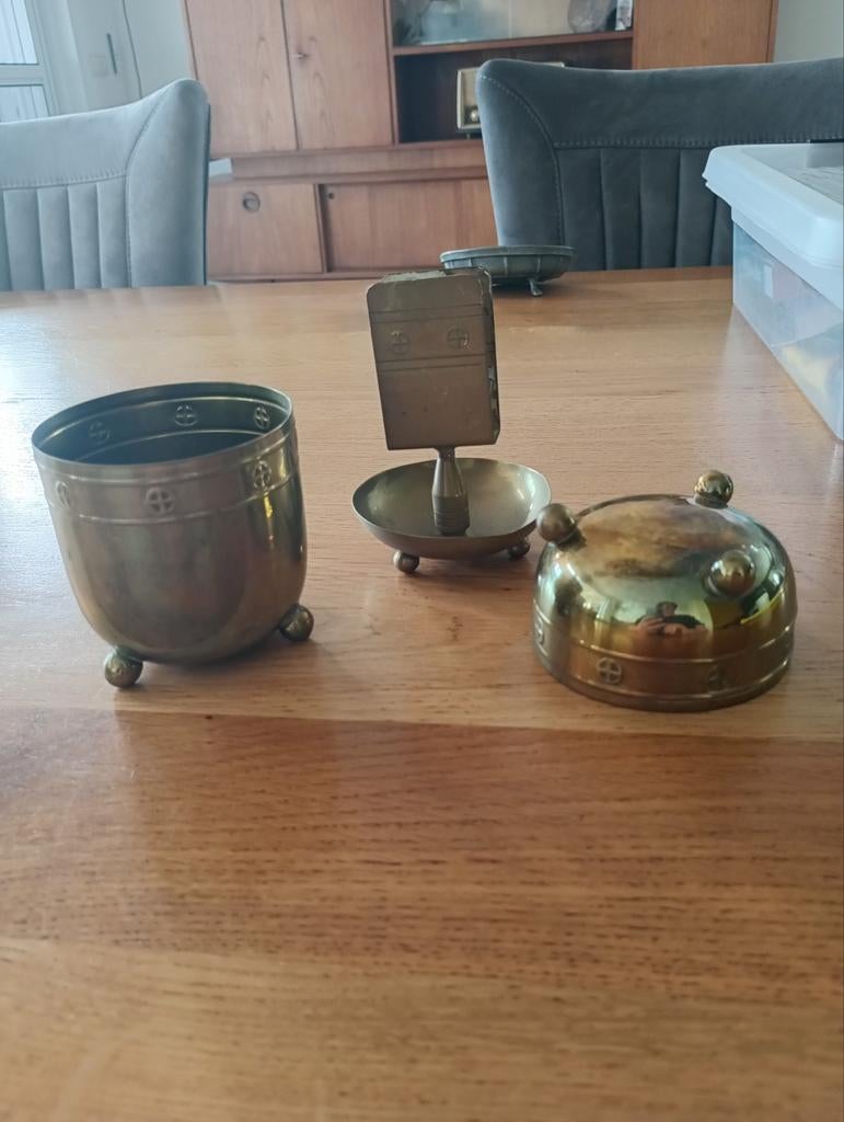 Antiek koper rookset, Ophalen