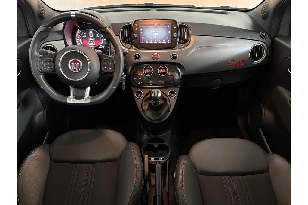 Fiat 500 1.0 Hybrid Sport - Navi Apple/Android - Climate - P, 4 stoelen, Leder en Stof, Origineel Nederlands, Bedrijf
