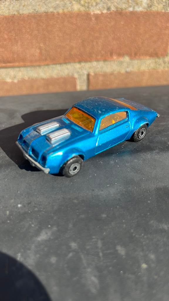 Vintage 1975 Matchbox Blue Pontiac Firebird Superfast, Ophalen of Verzenden, Zo goed als nieuw