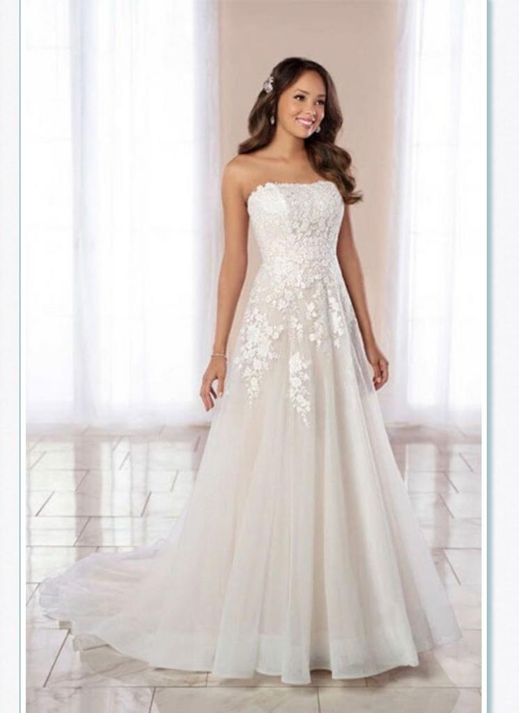 Te koop trouwjurk Stella York mt38, torsellet ,hoepelrok, Ophalen of Verzenden, Zo goed als nieuw, Wit, Trouwjurk