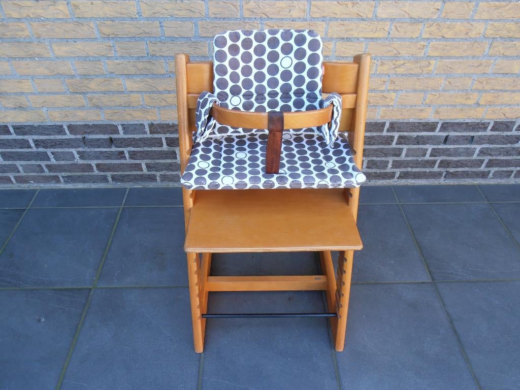 Complete Stokke kinderstoel van natuurlijk hout, Ophalen, Gebruikt, Meegroeistoel