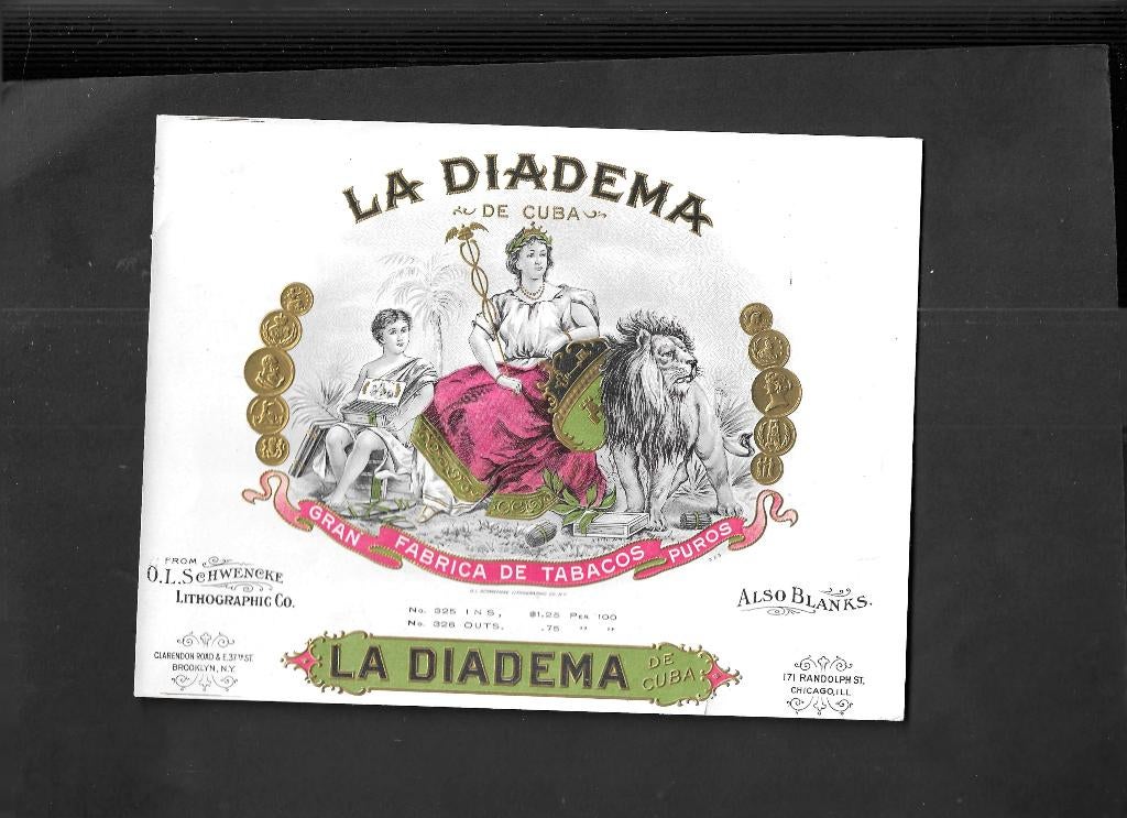 TE62Etiket scan V4664, Verzamelen, Rookartikelen, Aanstekers en Luciferdoosjes, Ophalen of Verzenden, Gebruikt, Sigarenbandjes