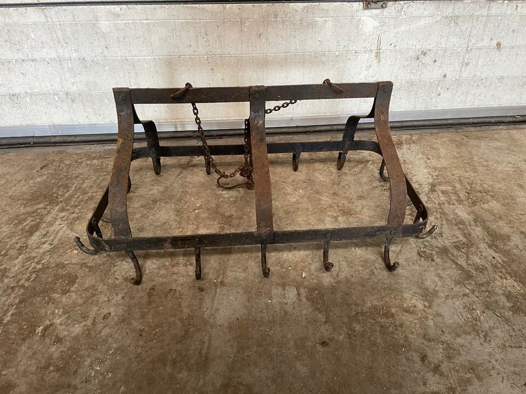 Vintage pannenrek keukenrek plafrondrek keukenorganiser, Ophalen