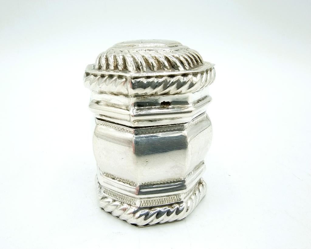 Zilveren lodereindoosje, vd Meulen, Joure, 1970, Verzenden, Zilver