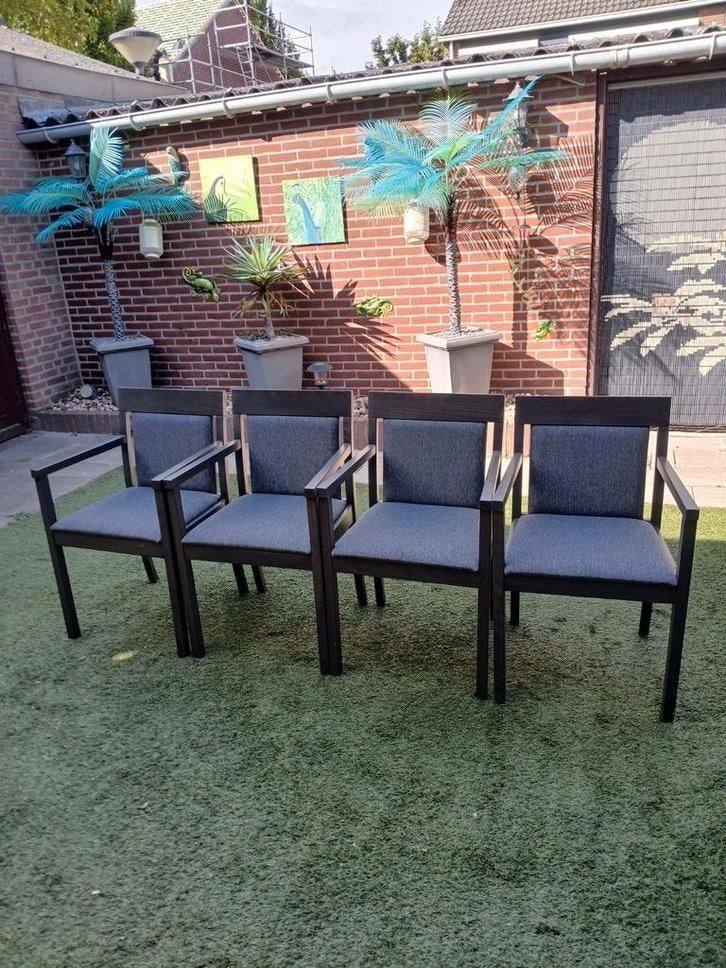 4 mooie nette eetkamerstoelen antraciet/zwart helemaal nieuw, Huis en Inrichting, Ophalen of Verzenden, Zo goed als nieuw, Zwart