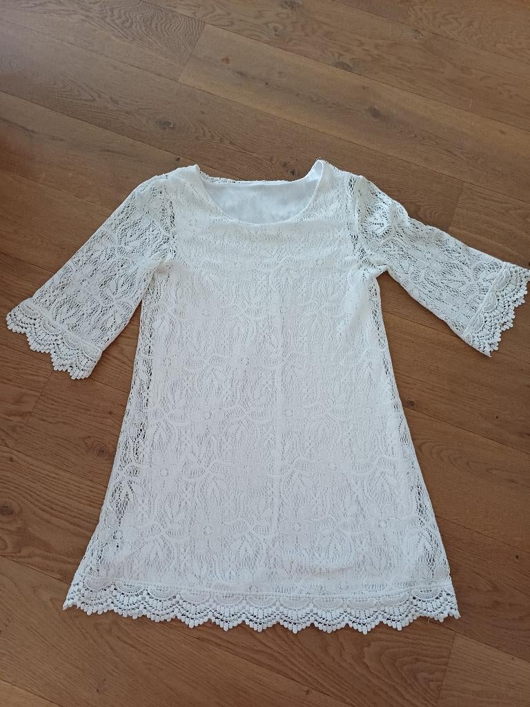 Kanten shirt dames maat 42/44, Kleding | Dames, Grote Maten, Zo goed als nieuw, Shirt of Top, Wit, Ophalen of Verzenden