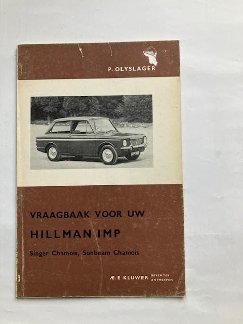 Vraagbaak  Hillman Imp-Singer Chaois, Sunbeam Chamois   1963, Auto diversen, Ophalen of Verzenden