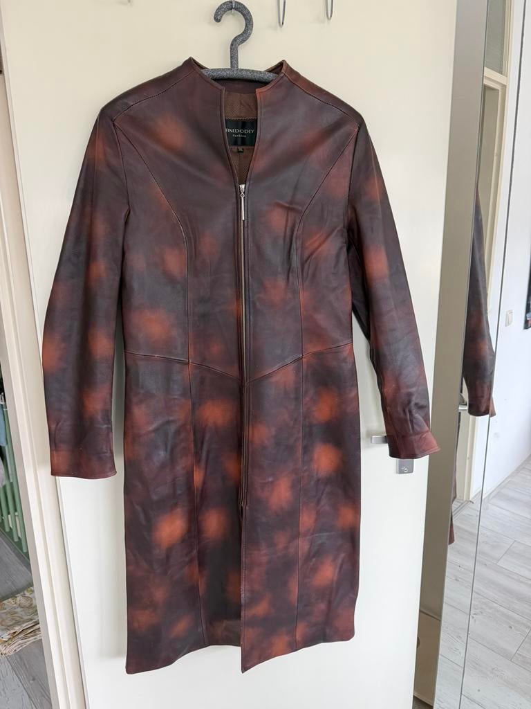 Lederen dames jas maat L, Ophalen of Verzenden, Zo goed als nieuw, Maat 38/40 (M), Zwart