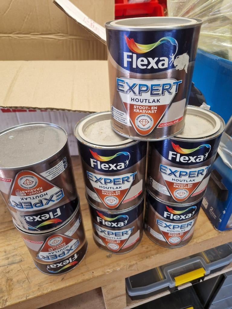 Flexa Expert Houtlak Hoogglans beigebruin, Ophalen, Overige kleuren, Nieuw, Lak