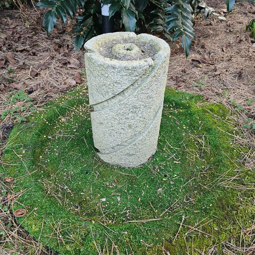 2x Granieten Waterornament met Bak en Pomp (25x40cm), Ophalen, Gebruikt, Graniet, Waterornament